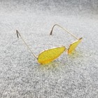Vintage Cottet Aviator Sunglasses Yellow Lens Golf 145 Case France Gold Frame