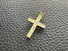 Vintage Gold Silver Tone Cross Medal