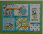 Stampin Up  Card Kit Cat Postage Collage Yarn Toy Tree Spoiled Bed Pet Kitty