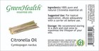 Citronella Essential Oil 100  Pure Many Sizes Free Shipping