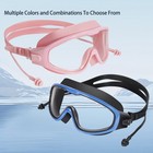 1-4pc Adult Swimming Goggles  Wide View Clear Anti-fog Uv No Leak Vision Goggles