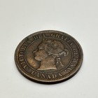 1882 H Canada One Cent Coin Queen Victoria Large Cent Bronze Canadian Penny