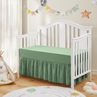 2-piece Set Ruffled Crib Skirt   Soft Microfiber Fitted Crib   52 x28    Adju   