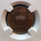 Huge Sale   1864 Uncirculated Small Motto Two Cent Piece  Ngc Ms 64 Bn - Nice 