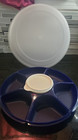 Tupperware Serving Center Set Veggie With Dip Bowl   Sheer Seal  1665     New Navy