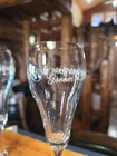 Vintage  bride   Groom  Champagne Toasting Flutes Etched Wedding