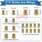 Brake Line Tubing Kit - Flexible Double Galvanized Steel 25 Ft  3 16 16 Fittings