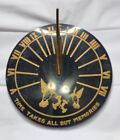 Vintage Garden Sundial Time Takes All But Memories 10    Wide
