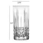 12 Oz  Textured Highball Drinking Glass  set Of 6 