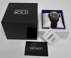 Movado Bold Tr90 42mm Stainless Steel Men s Watch Black gold Dial 3601130