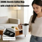 13oz Electric Coffee Mug With Lcd Thermometer  Auto Stir Rechargeable