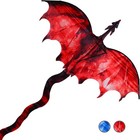 Fiery Dragon 54  Huge Kite For Kids And Adults Easy To Fly Single Line String   