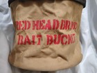 Extremely Rare Vintage Red Head Brand Canvas Bait Bucket