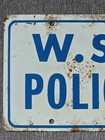 Vintage Wspd Police License Plate  3 - Winston Salem  