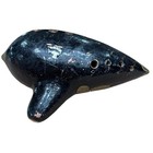 Antique Heinrich Fiehn Vienna Clay Ocarina Sweet Potato Flute Black Gold Key D12