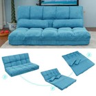 Double Chaise Lounge Sofa Floor Couch And Sofa With Two Pillows For Living Room