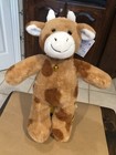 Build A Bear Brown Cow Plush W cow Bell And Carton Of Milk Wristie   New W tags