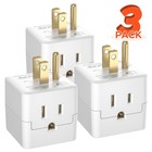  etl Listed  3 Outlet Extender Indoor Grounded Ac Power Wall Tap Adapter Plug