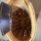 Handwoven Wood Wall Basket Vintage Style