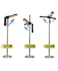 Electic Parasol Patio Heater Folding Electric Outdoor-1500w-black