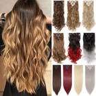 Clearance 8pieces Clip In 100  Thick Hair Extensions Full Head As Human Hair Us
