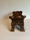 Vintage Solid Oak Carved Wooden Folding Book Holder Bible Display Stand