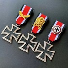 German Iron Cross Medal With Gold silver Oak Leaves Pin Metal Badge Film Prop