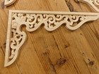10 Wood Carved Corner Onlay  Crown Moulding Molding Wall Trim  rough Edges 
