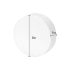 Crafare 3 Inch Foam Circles For Crafts 12 Pack 1 3x3x1 Inch 12pcs  White