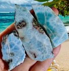 3pcs Lot Natural Rough Larimar  Dominican Republic          L78