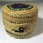 Antique Makah Nootka Nw Coast Native American Indian Woven Basket Canoe   Ducks