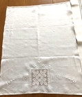 3 Antique Linen Hardanger Embroidered Norway Cloths   Hem Stitch Border