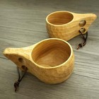 Sk  gr    Nordic Style Kuksa - Carved Wood Camp Mug - Choice Of Sizes