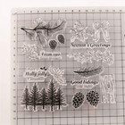 Winter Trees Berry Branch Clear Stamps For Card Making Or Journaling Christmas L
