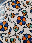 Vtg Jerusalem Old City Israel Pottery Ceramic Wall Hanging Flowers Round Plaque