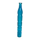 Long Blueglass Bottle Unique 5 Section Bubble Shape Blown Style Vase 11-12  Tall