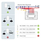 Moes 1 2 3 Gang Wifi Smart Light Dimmer Switch Wall Touch Panel Alexa Google App