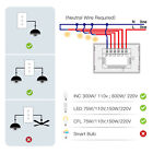 Moes 1 2 3gang Wifi Smart Light Dimmer Switch Glass Touch Panel Alexa Google App