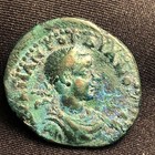 Gordian Iii Ae 32  Pontus Trapezus Ad238-244 Tyche Rev  Nice Blue green  Rare