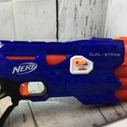 Nerf N-strike Elite Dual Strike Blaster Mega Rounds Toy Dart Gun Working 
