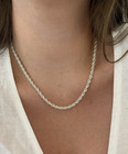 925 Sterling Silver Diamond Cut Rope Chain Necklace  925 Italy All Sizes