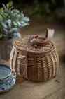 Small Fish Creel Basket Wicker Antique Vintage Style