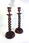 English Antique Open Barley Twist Candlesticks  Best Quality  Free Shipping 