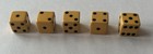 5 Vintage 5 8    Butterscotch Bakelite Dice