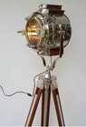 Antique Nautical Spotlight Tripod Floor Lamp Searchlight Vintage Home Decor Gift