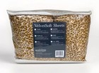 New Berkshire Velvet Soft Queen 4 Piece Sheet Set Beige Leopard Print Sealed Bag