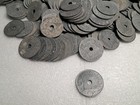 Large Lot Vintage Missouri Sales Tax Tokens Recipts Green Plastic And Grey Zinc