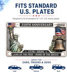 250th Anniversary Commemorative License Plate Frame  United States 250 Year Amer