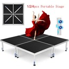 Portable Stage W  Height Adjustable Riser 24  -40  Platform Modular System Stage