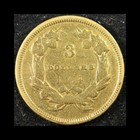 1854  3 Gold Indian Princess Coin- Free Shipping Usa